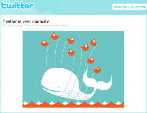 Twitter overcapacity messages appears a bit too often